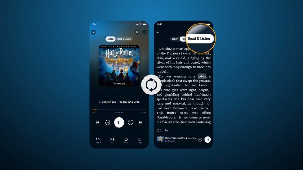 audible's new feature lets you read and listen to your favorite books at the same time